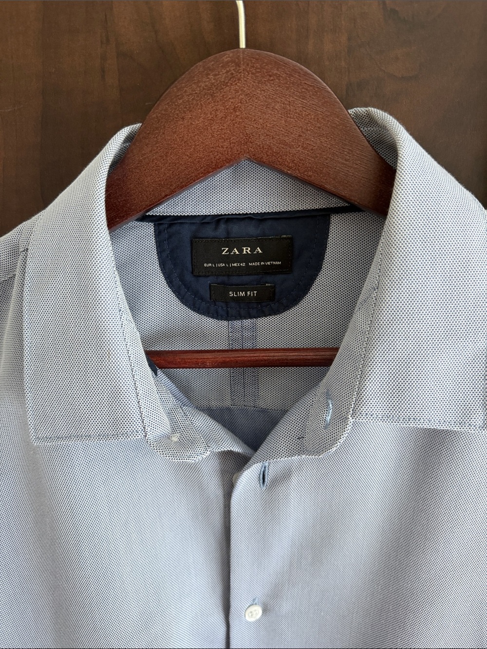 Zara Men’s Light Blue Slim Dress Shirt